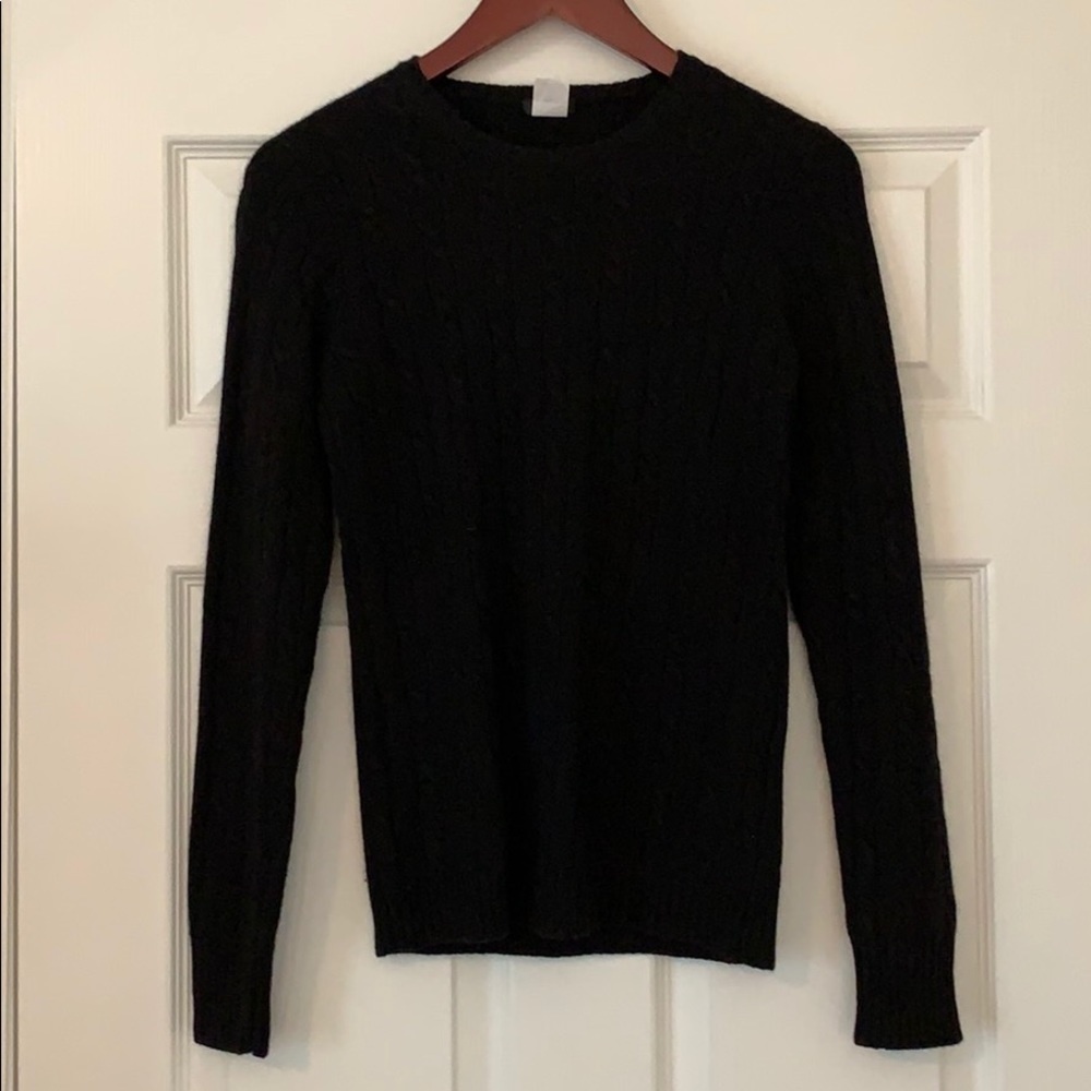 Black J.Crew Crewneck Cashmere/Wool Sweater